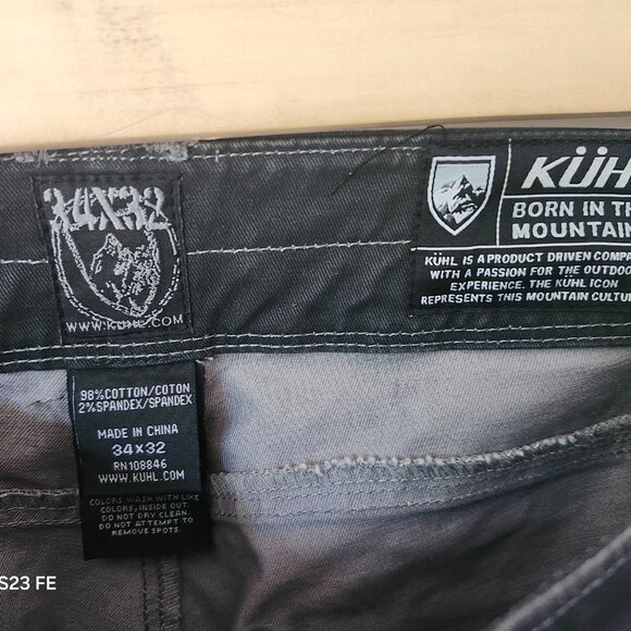 Kuhl Men's RYDR Hiking Pants Size 34 X 32 Black N Blue - Picture 4 of 6